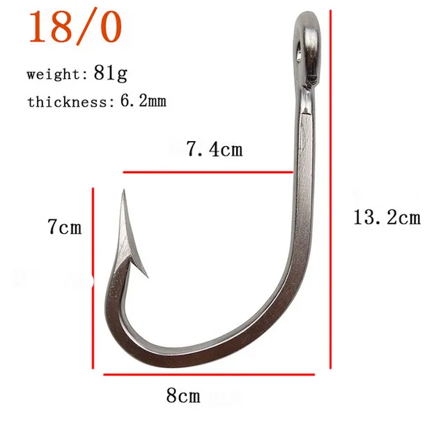 big shark fishing hooks 18/0 Circle hook Mustad 39960 Large Hook Game Tackle Epic Fishing Co Epic Shark Hook | Circle