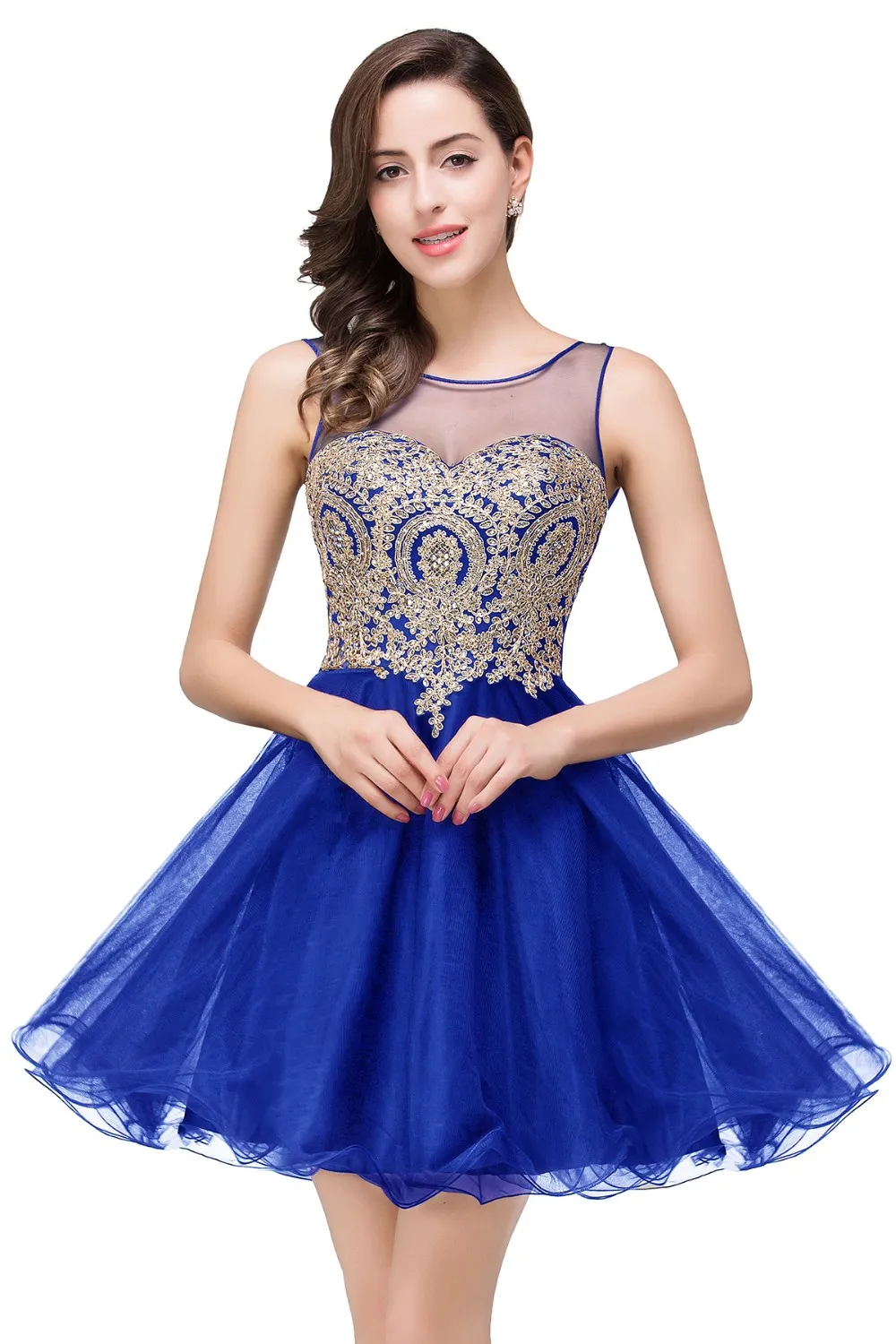 Tulle Lace Short A-Line Homecoming Dress with Zipper Backless and Lace  Applique from Dhgate Designer Occasion Dresses - price 73.29