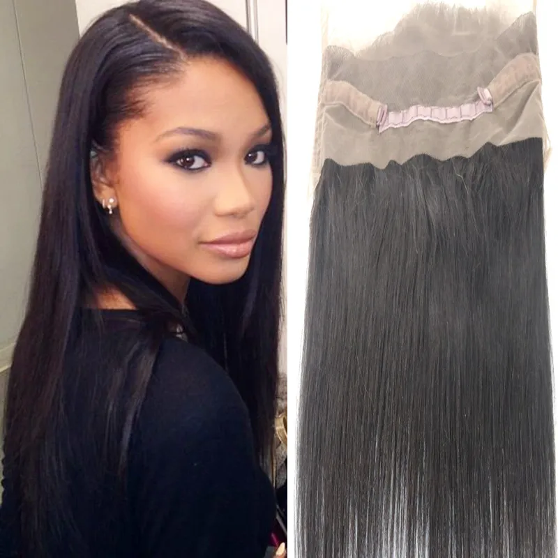 8-20inch Bästsäljande högkvalitativ grossistpris Natural färg 360 Lace Frontal Rak hår Gratis frakt