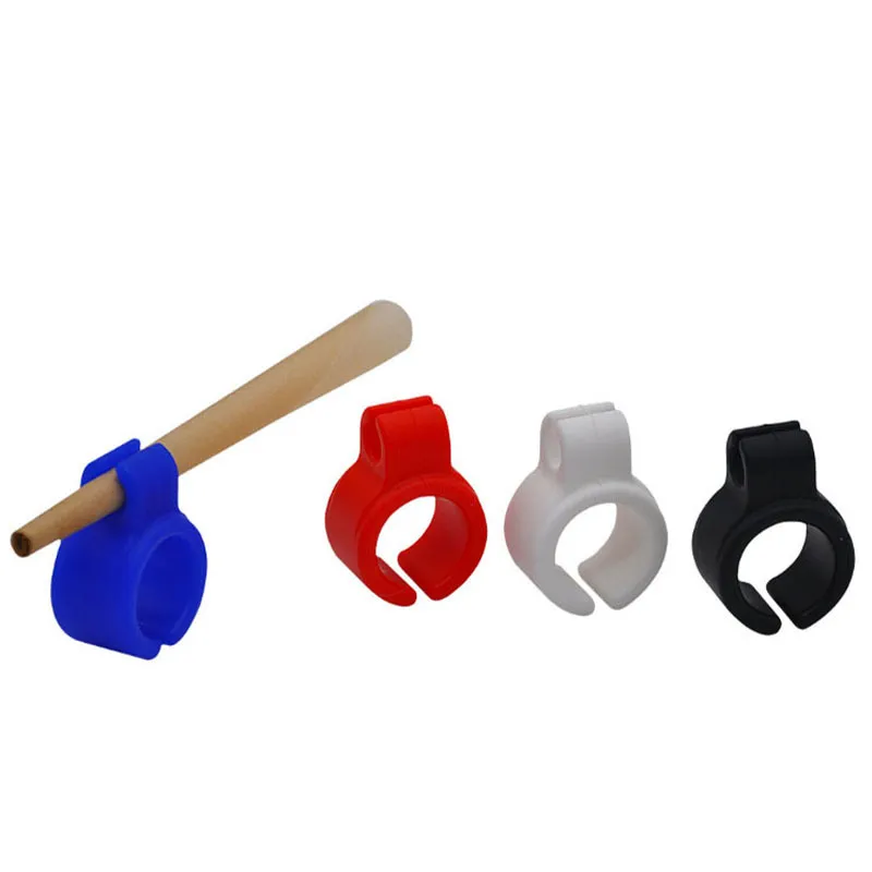 Кольца для сигарет Силиконовые кольца для курения Стент Табачный держатель для суставов Защита пальцев для обычного размера 7-8 мм Инструменты с упаковкой