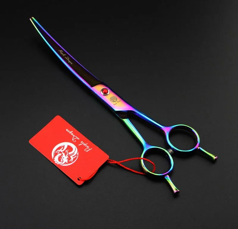 con paquete de cuero minorista Purple Dragon set 70quot Professional Hair Scissors Corte de cabello tijeras de tijera 6959796
