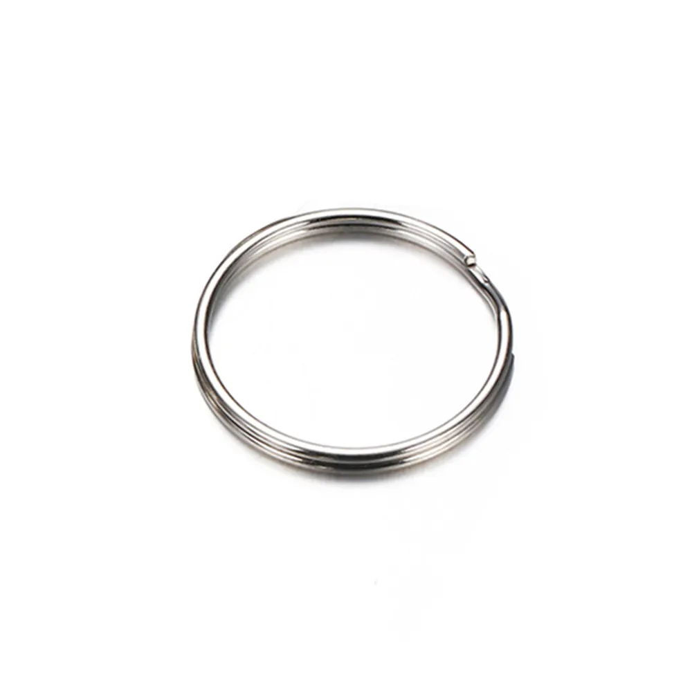 25*25mm porte-clés en métal anneaux fendus porte-clés porte-clés rond cercle porte-clés accessoires