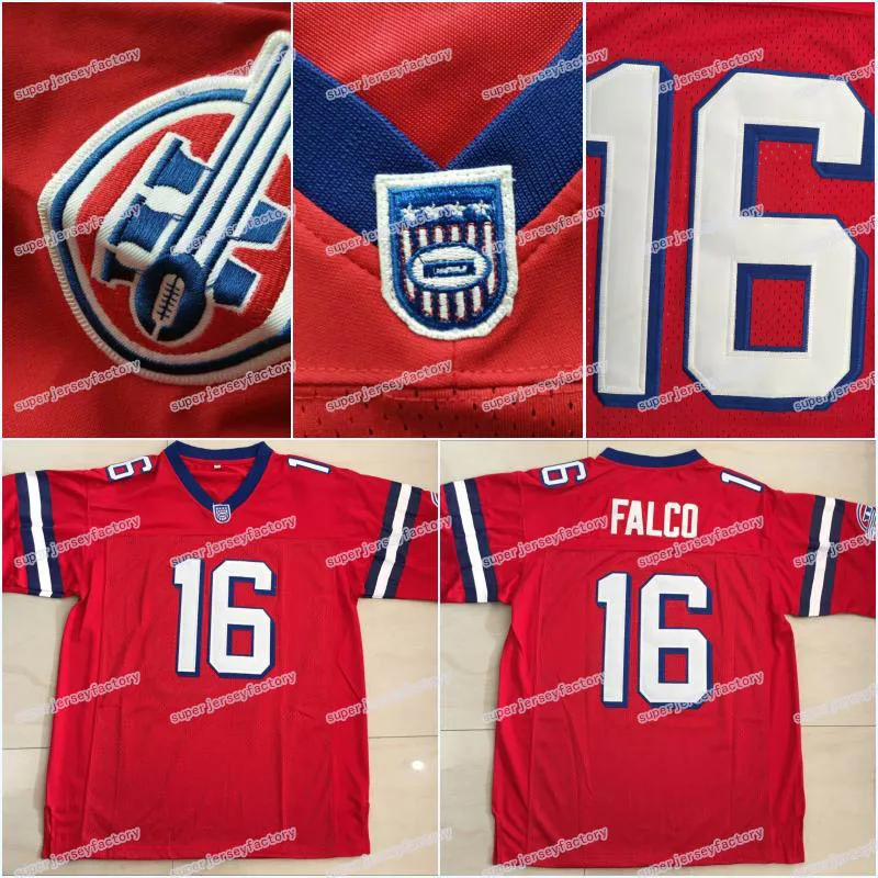 Stitched Shane Falco #16 The Complacements Movie American Jersey Keanu Reeves Mens Red S-3XL VIVA VILLA Gratis frakt