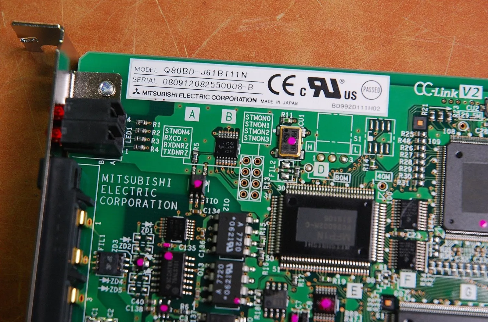 Mitsubishi Q80BD-J61BT11N CC-Link System Master / Local Interface Board