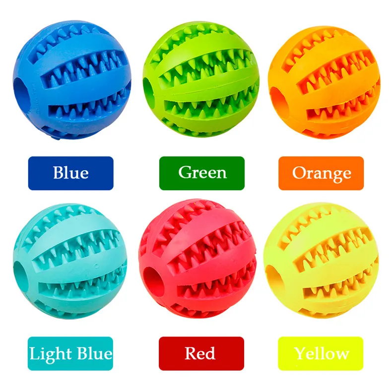 Healthy Teeth Cleaning Ball Food Treat Dispenser Pet Natural Rubber Dental Treat Oral Toy Chewing toys For Dog Health Care