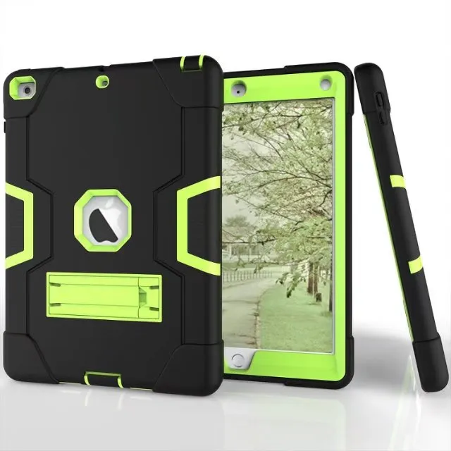 B 타입 PC + 실리콘 헤비 듀티 Shockproof Kickstand Hybrid Robot Case Cover for iPad Pro 9.7 공기 공기 2 / 