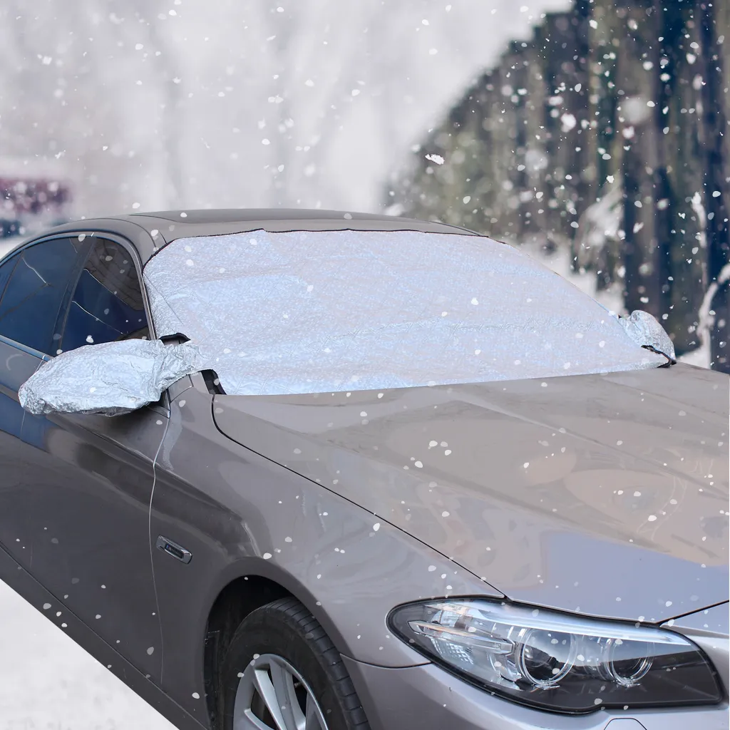 Auto Windschutzscheibe Schneedecke Sonnenschutz Mit Zwei Diebstahlschutz  Ohren Passt Für Die Meisten Auto Mit Größe 57,87x39,37 Zoll Von 14,12 €