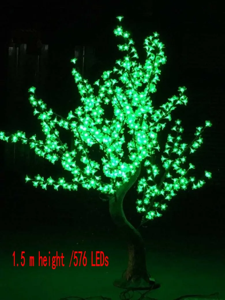 Simulation Tree pole LED Cherry Blossom Tree Light LED Bulbs 1.8m Height 110/220V Seven Colors for Option Rainproof Outdoor Usage