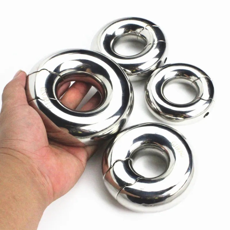 250g Heavy Weight Metal Ball Stretcher Scrotum Pendants Stainless Steel  Penis Ring Lock Delay Ejaculation BDSM Sex Toy for Men