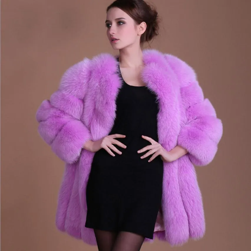 S 4XL Plus Size Winter New Fashion Brand Fake Fur Jacket Womens Furry Luxury Stitching Thicker Warm Faux Fur Coat Wj1231 5 213 DHgate