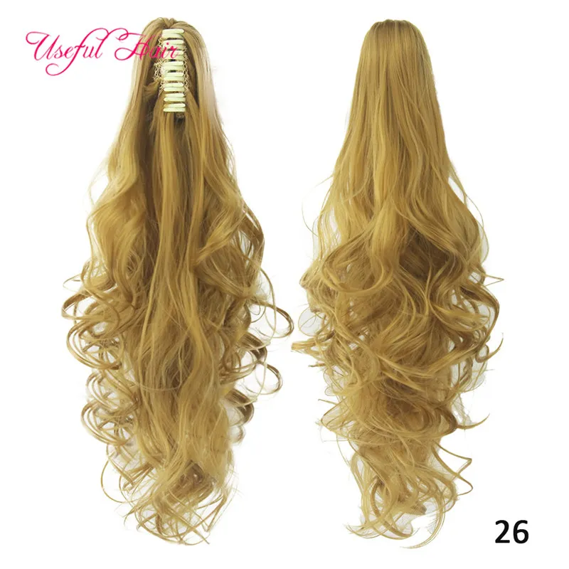 Synthetische Pferdeschwänze, lange lockige Klaue, Pferdeschwanz, Clip-in-Haarverlängerungen, Haarteil, Pferdeschwanz, synthetische Haar-Accessoires, hohe Qualität, W8548119