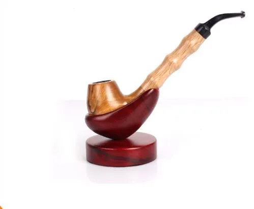 Pipe en bambou, poteau en bois de santal vert, seau droit, amovible et lavable, passe pour fumer