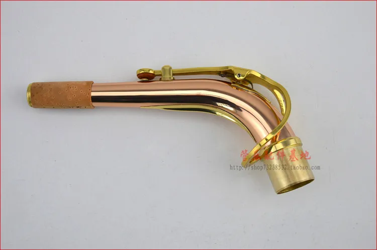 Nieuwe Collectie Saxofoon Bend Hals Hoge Kwaliteit Phosphor Bronze Gold Lak Instrument Accessoires voor Alto Saxofoon 24.5mm