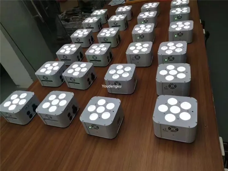 10 stycken med laddningsfodral 6x18w RGBWA UV Högkvalitativ LED-LED PAR LIGHT LED Batteridriven PAR Wireless LED-upplykning