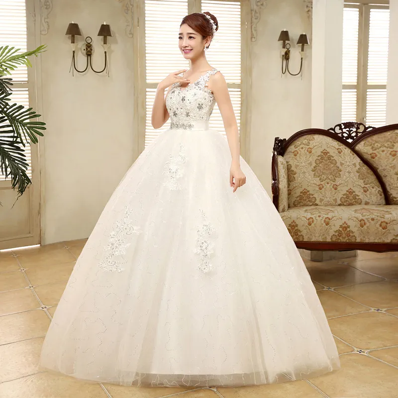 2018 spring korean style dress Lace Blouse Korean Wedding Gown 2018 2018 Spring Korea Fashion Long Sleeve  Lace Wedding Dress