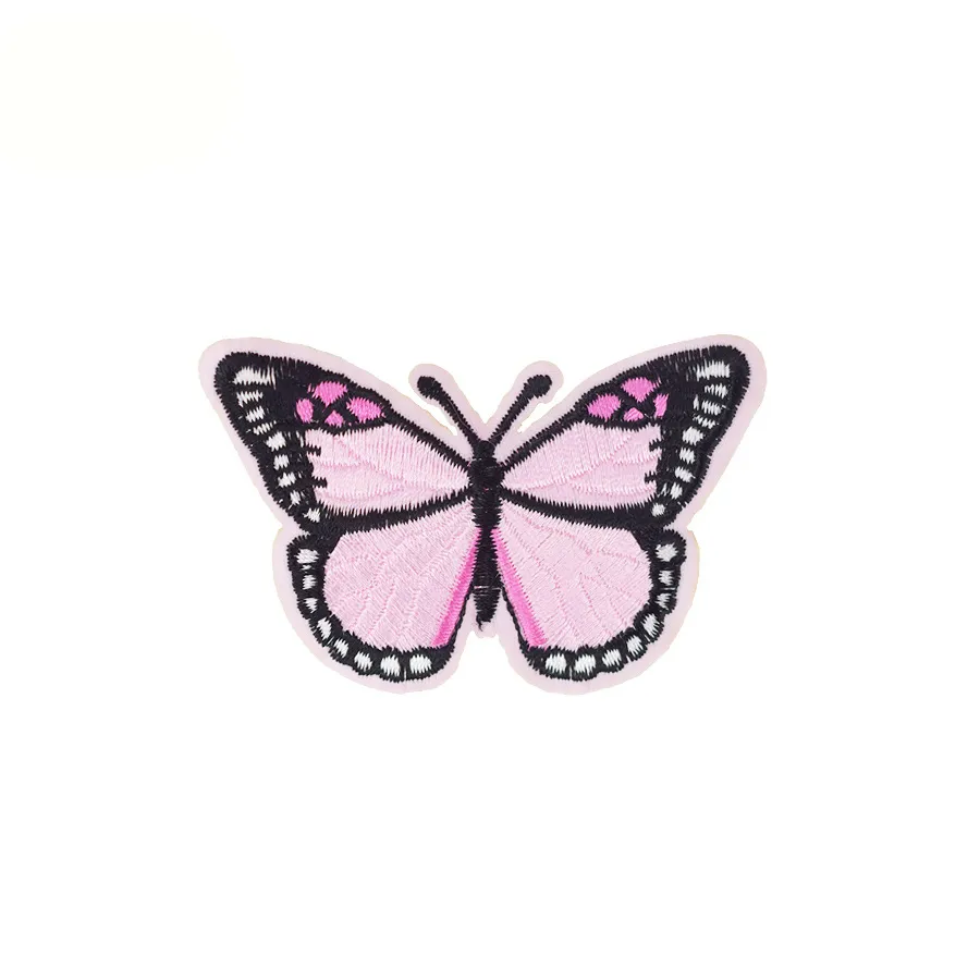 10 Uds. De parches de mariposa, insignias calientes para ropa, parche bordado de hierro, apliques de hierro en parches, accesorios de costura para ropa