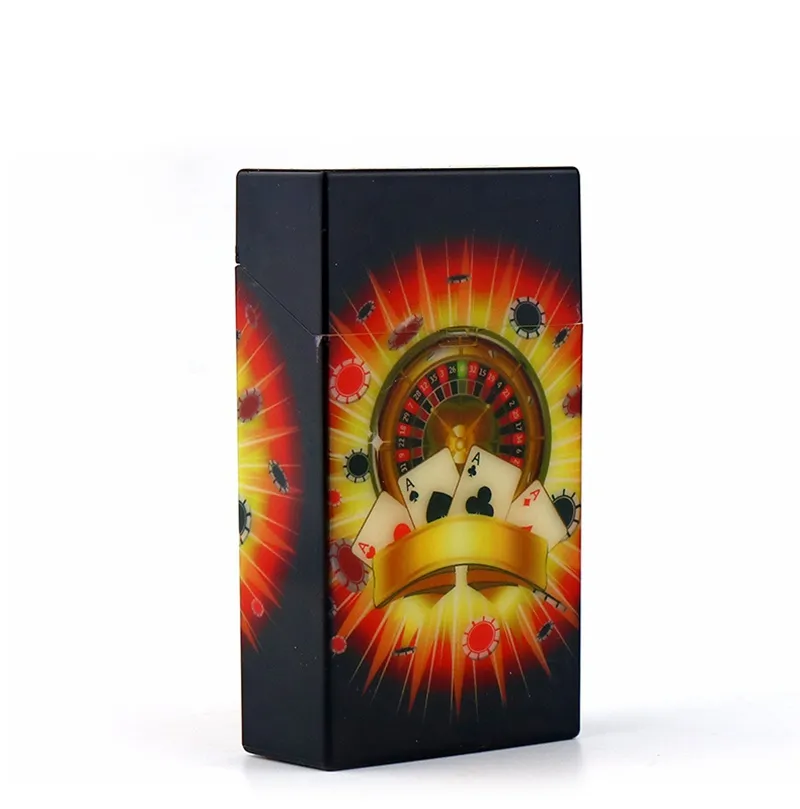 최신 다채로운 담배 케이스 플라스틱 보관 상자 112MM 고품질 독점 디자인 자동 열기 플립 커버 Moistureproof DHL 무료