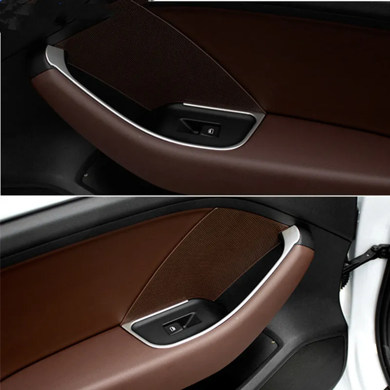Roestvrijstalen deur armleuning handvatten frame trim strip voor AUDI A3 8V 2014-16 auto interieur venster lifter knop sticker