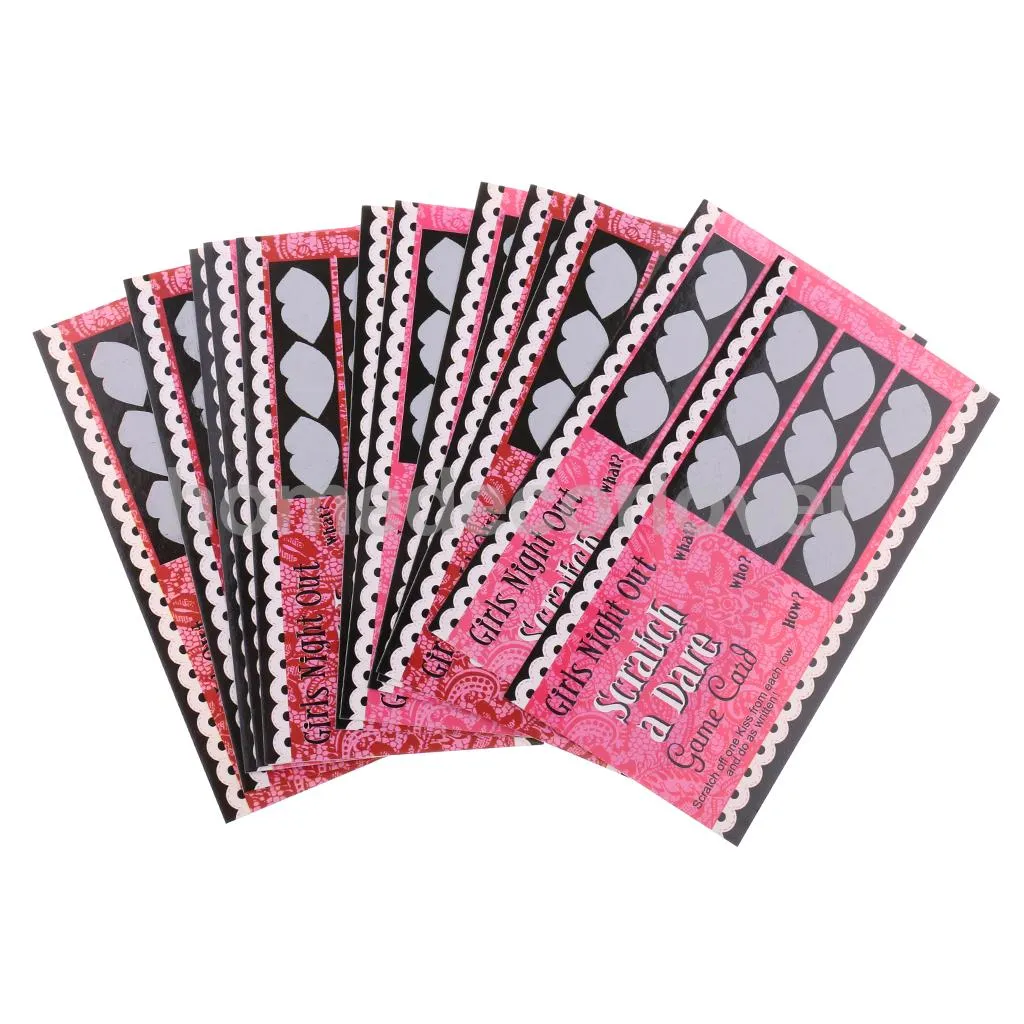 Pack of 12 Do a Dare Scratch Card Game Funny Joke Toy Wedding Shower Hen Night Bachelorette Party Girls Night Out Accessories22754896544