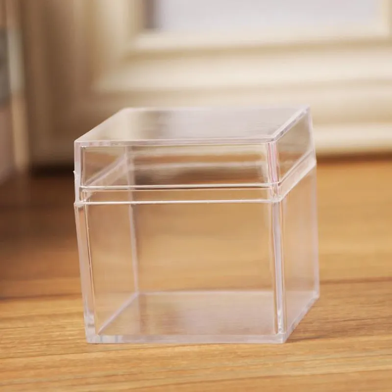 Square Box Clear Plastic Storage for DIY Tool Nail Art Jewelry Accessory beads stones Crafts case container F20173535