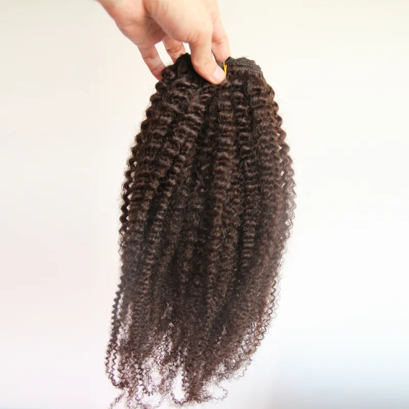 Peruviaanse afro kinky krullend menselijk haar 2 stuk haar weefsel bundels 10-26 inch natuurlijke kleur gratis verzending Remy haarbundel