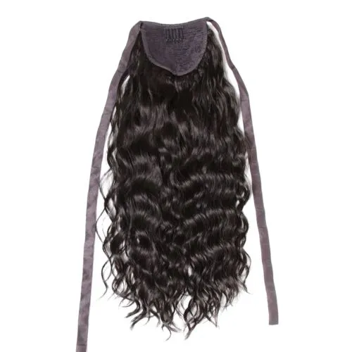 DIVA1 Menselijk Haar Golvend Krullend Paardenstaart Haarsnikel Wrap Around Clip in Trekkoord Braziliaanse haar Trekkoord Paardenstaart voor zwarte vrouwen 120g 4 kleuren