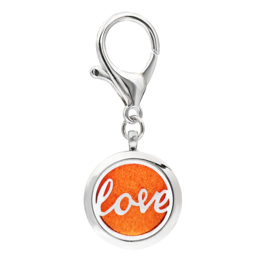 10 Design Fly Fairy Keychain Essential Oil Aroma Diffuser Parfym Locket med hummerlås Keychain Keyring med 5 st Gratis Pads KA11-KA20