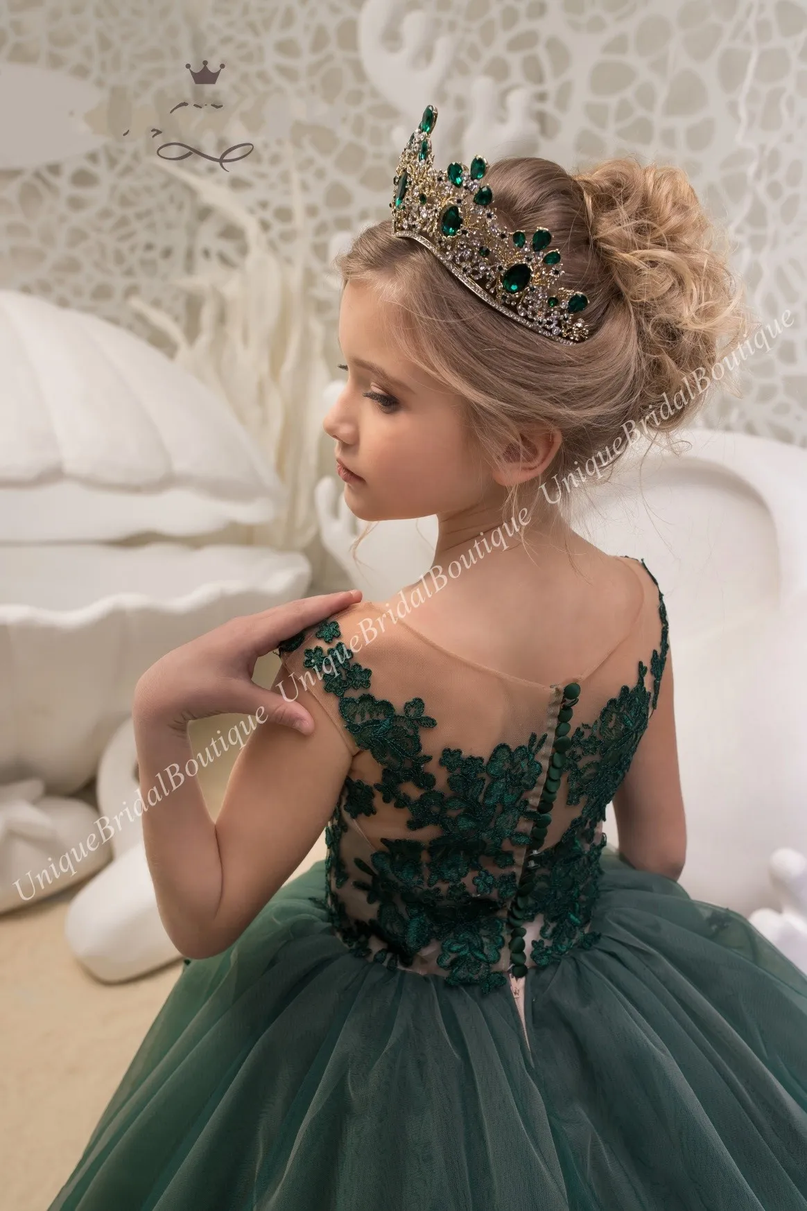 Party Dress Girls Forest Green Dress Emerald Green Dress Ball Gown Vestidos De Nia Party Dress Girls Forest Green Dress Emerald Green Dress Ball Gown Vestidos De Nia