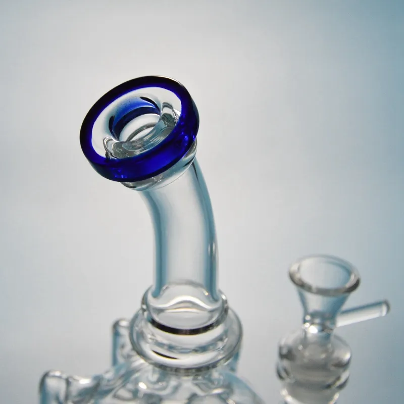 Pipes Octopus Braços Recycler Bong Oil Rigs água Matrix Perc Dab Rig Waterpipe Fumar Vidro Água Bongos Com 14 milímetros bacia pedaço OA01-1