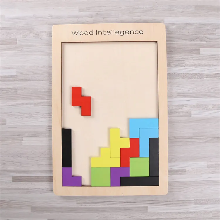 Ahşap Tangram Zeka Bulmaca Oyuncaklar Tetris Oyunu Kız Erkek Okul Öncesi Magination Entelektüel Eğitim Çocuk Hediye Komik gadgets