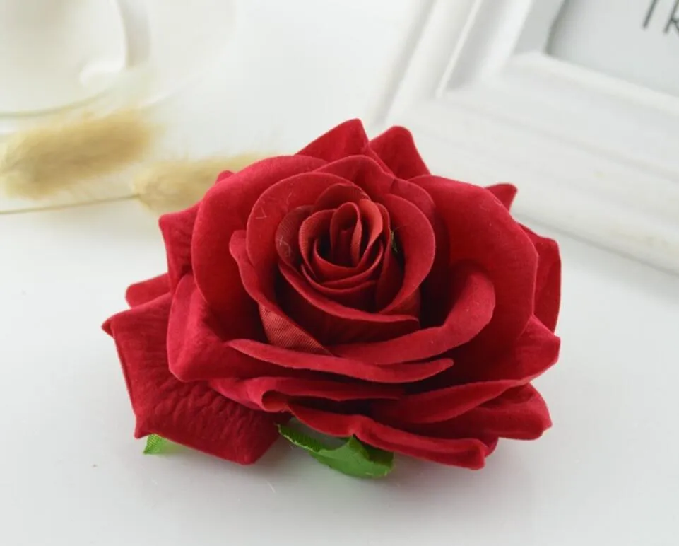 quality silk roses head artificial flowers for home handicraft DIY wreath Gift Scrapbooking Car Bride Bouquet decorative GA2459336624