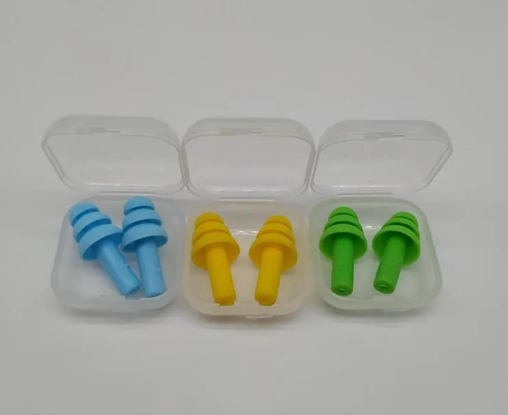 es de bouchons d'oreille en silicone nageurs bouchons d'oreille souples et flexibles pour voyager dormir réduire le bruit bouchon d'oreille 8 couleurs