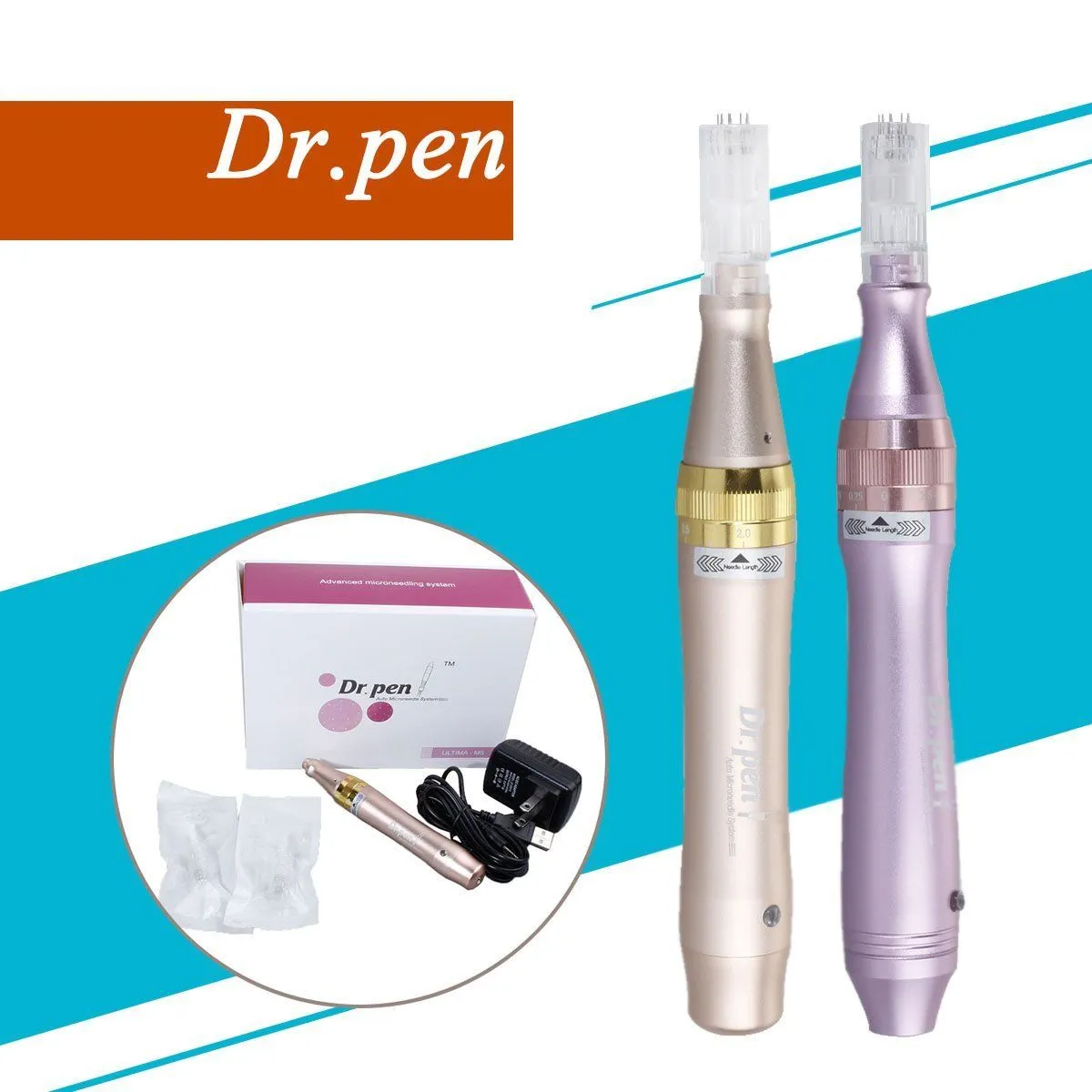 Dr Pen M5-C/M7-C Auto Microneedle System Anti-aging Adjustable Needle Lengths 0.25mm-2.5mm Electric Dermapen Stamp