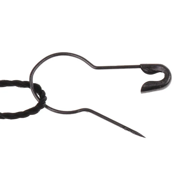 Black Hang Tag String med Black Pear Shaped Safety Pin 105cm Bra för Hang Plagg Taggar6977512