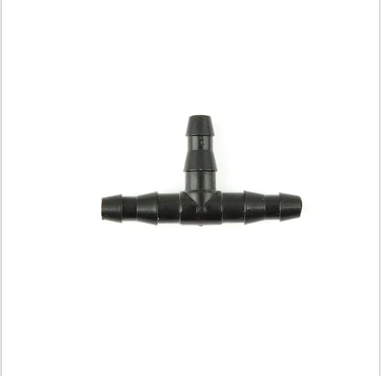 100pcs Irrigation Ploy Tee Pipe Barb Hose Fitting Joiner Drip System Suitable for 4mm/7mm