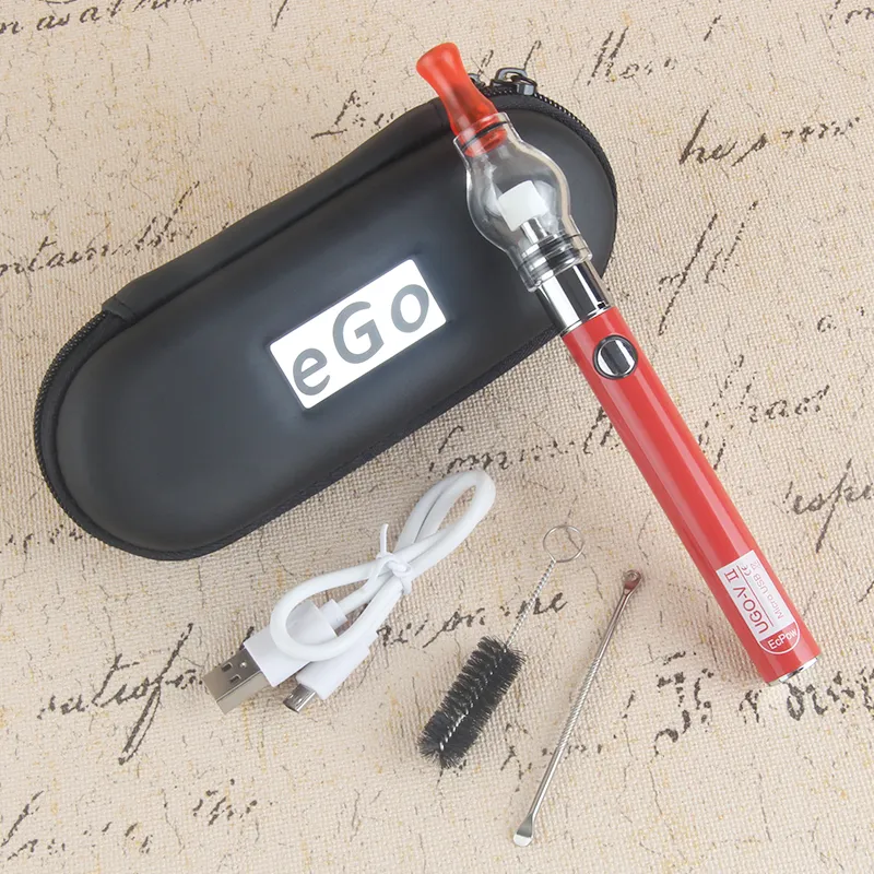 Dabber Wax Vape Glass Globe Dab الأقلام المبتدئين عدة قبة المحمولة المرذاذ UGO V II البطارية eCigs حالة مصغرة زيبر الأنا