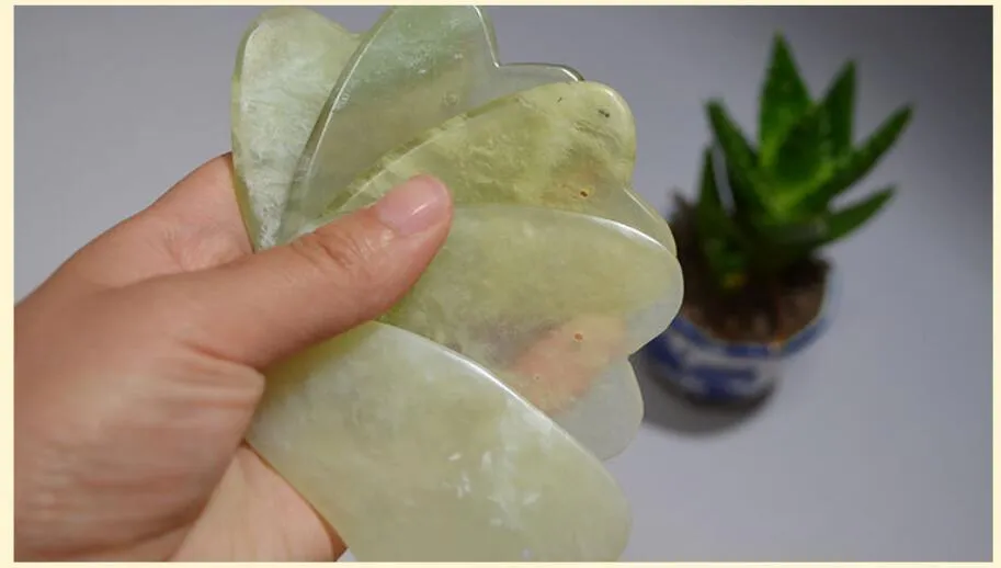 Herramientas chinas de raspado de Jade Natural, herramienta de masaje para tratamiento Facial Gua Sha, herramientas de masaje y cuidado de la salud tradicional chino