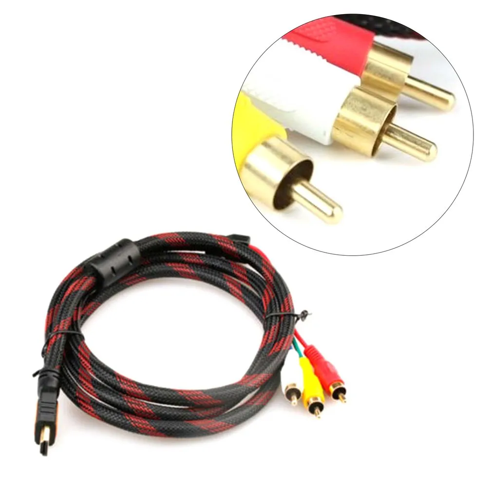 CABLE DE AUDIO VIDEO 3.5MM RCA 3X1 TRIESTEREO AUXILIAR PLUG