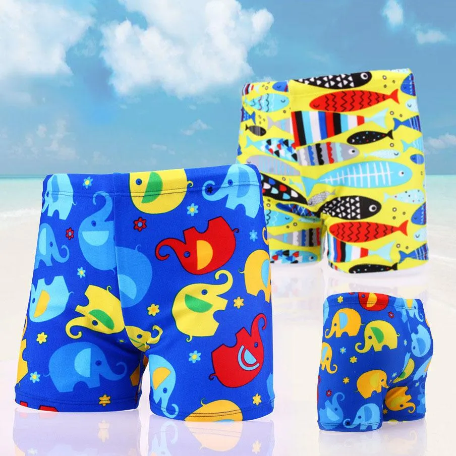 2018 Summer Boys Pantaloncini da bagno Baby Boys Pantaloncini da bagno Cartoon stampato Swim Trunks Board Shorts per 1-14 T Costume da bagno per adolescenti