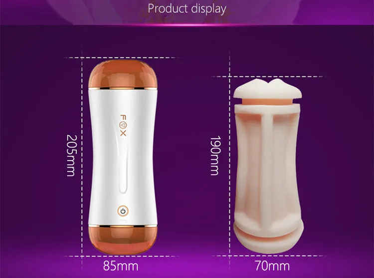 Rechargeable Male Stimulation Device Textured Sleeve With 10 Vibration