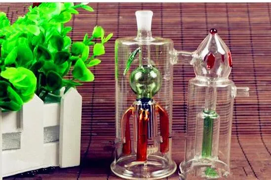 Strawberry twin water bottle Wholesale Glass bongs Oil Burner Glass Water Pipes Oil Rigs Smoking Rigs
