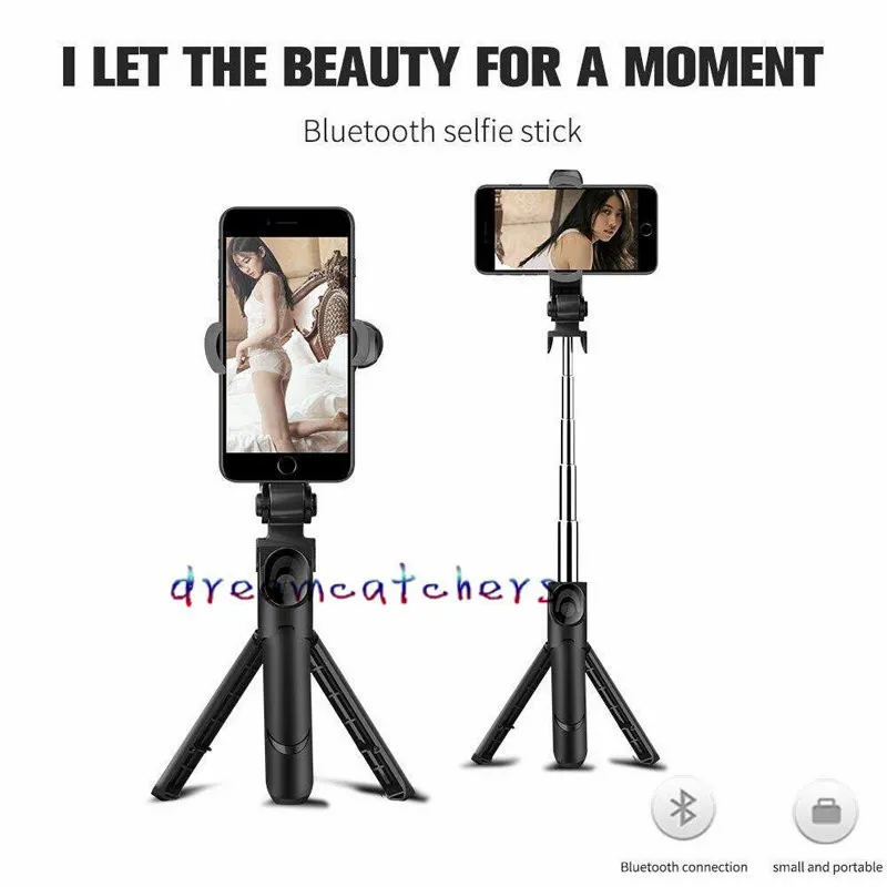 iphone Samsung Smartphone fotoğraf makinesini seyahat Katlanabilir Mini Bluetooth Selfie'nin Çubuk Tripod Selfie'nin Monopods El Uzatılabilir Mini.