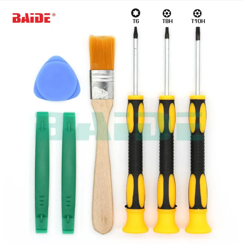 7 in 1 Repair Tools Kit with T6 T8H T10H Screwdriver For Xbox 360 Video Game Controller Gamepad Handle Repair Fix 200set/lot