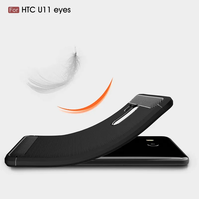 2018 HTC U11プラスカーボンファイバーヘビーデューティケースHTC U11 Eyes U11ライフカバー送料無料