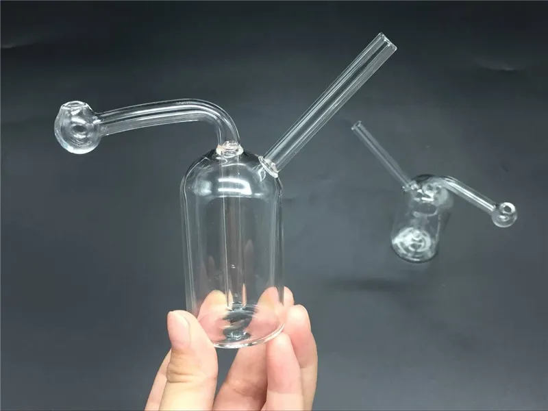 Mini tuyau de brûleur à mazout en verre Bong à eau pour plates-formes pétrolières Bongs à eau petit brûleur à mazout bong dab rig bong Ash Catcher pipe mini barboteur