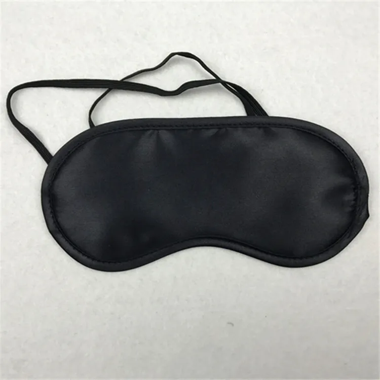 DHL Free Black Eye Mask Shade Nap Cover Blinddoek Masker Voor Slaap Reizen Zachte Polyester Maskers