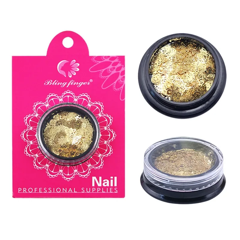 En Yeni Nail Art Güzellik Metal Patch Süsler Altın Çiçek Kelebek Tırnak Sticker Pullarda Rhinestones Dekorasyon Nail Art Aracı