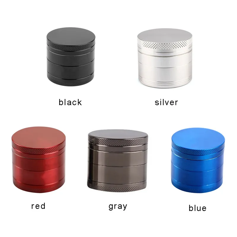 40mm 4 Layers Herb-Spice Grinder Metal Plate Magnetic Pollinator 5 Colors Mini Tobacco Grinders Spice Smoking Smoke Accessories
