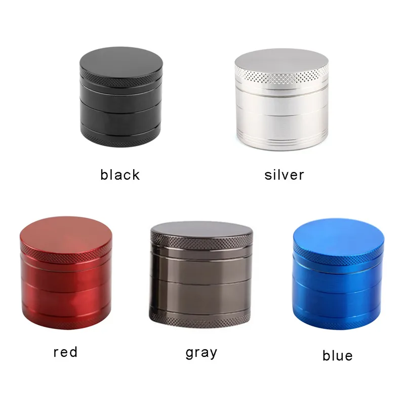 40mm 4 Camadas Herb-Spice Grinder Moedor de Polinização Magnética Placa de Metal 5 Cores Mini Fumos de Tabaco Spice Fumar Acessórios de Fumaça