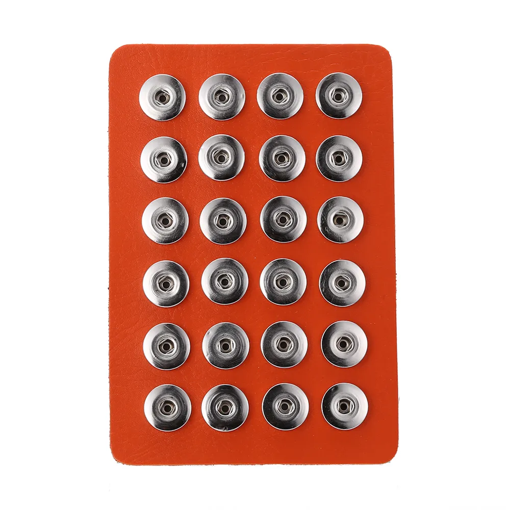 18MM Snap Button Stand Display 10 Couleurs Noir Cuir Snaps Display pour Porte-Bijoux